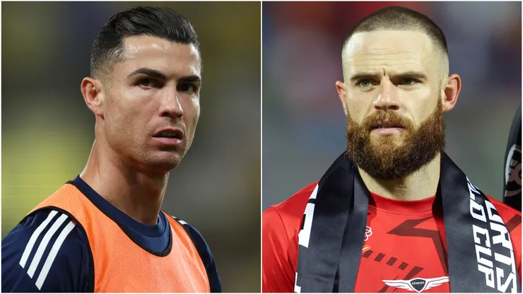 Cristiano Ronaldo (left) and Nahitan Nadez (right)