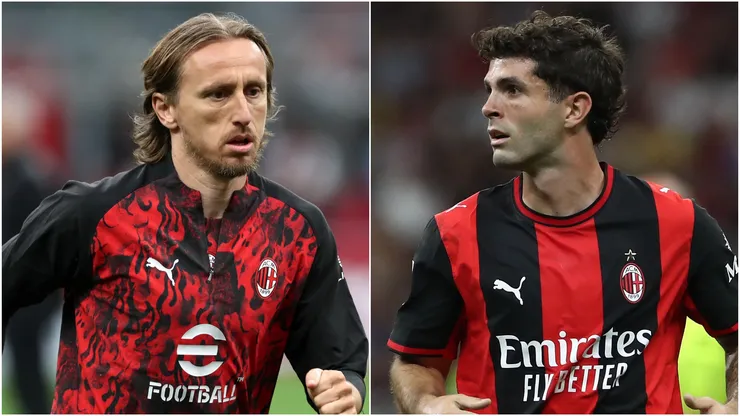 Luka Modric and Christian Pulisic of AC Milan.