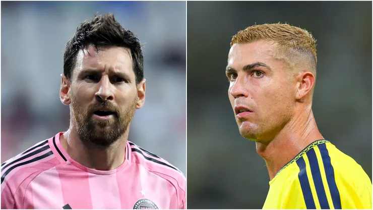 Lionel Messi of Inter Miami and Cristiano Ronaldo of Al Nassr
