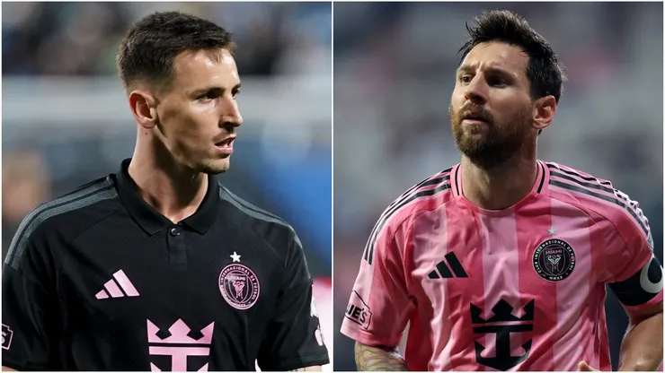 Tadeo Allende and Lionel Messi #10 of Inter Miami CF.