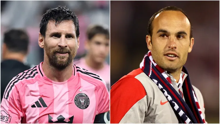 Lionel Messi of Inter Miami CF and USMNT legend Landon Donovan.