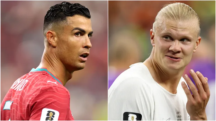 Cristiano Ronaldo (left) and Erling Haaland (right)