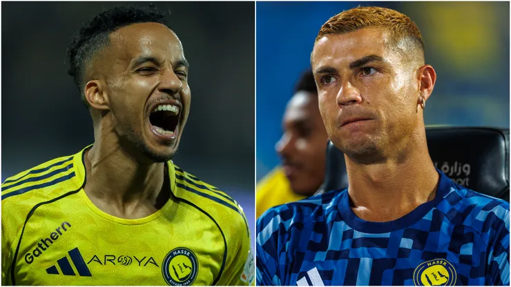 Abdulrahman Ghareeb (left) and Cristiano Ronaldo (right)