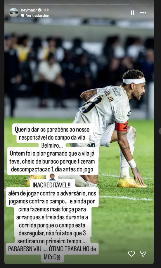 Neymar’s official Instagram account.