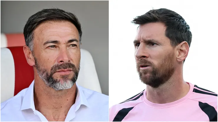 Cristian "Kily" Gonzalez and Lionel Messi of Inter Miami.