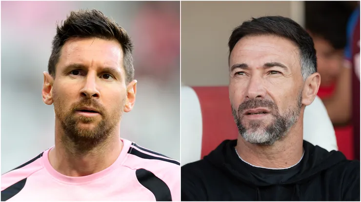 Lionel Messi and Cristian Gonzalez of Inter Miami.
