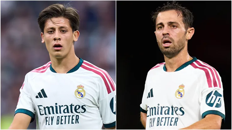 Arda Guler and Bernardo Silva of Real Madrid.