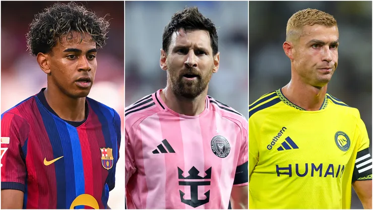 Lamine Yamal, Lionel Messi and Cristiano Ronaldo.