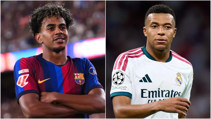 Lamine Yamal of Barcelona and Kylian Mbappe of Real Madrid.