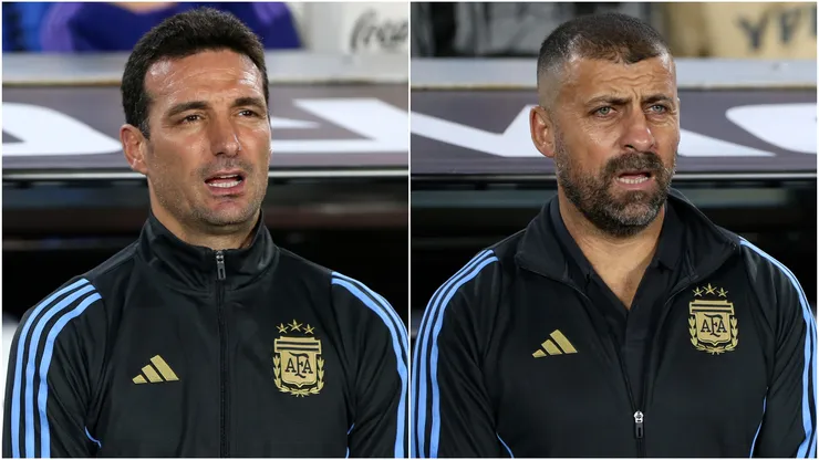 Lionel Scaloni and Walter Samuel of Argentina.