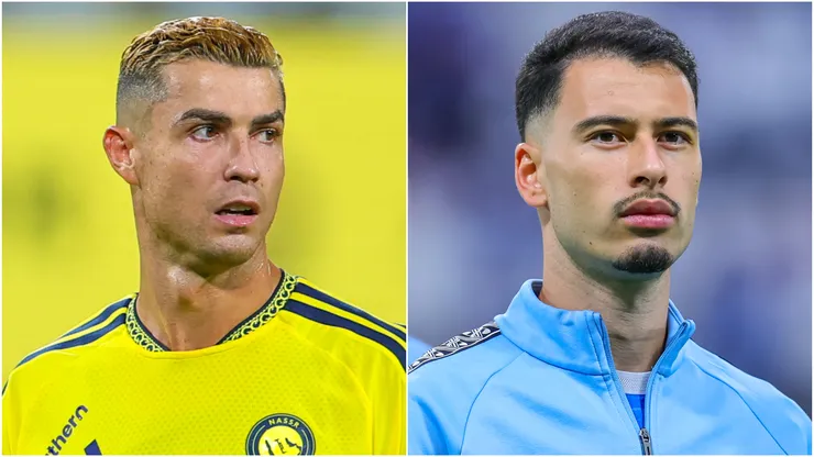 Cristiano Ronaldo of Al Nassr and Gabriel Martinelli of Al Hilal.