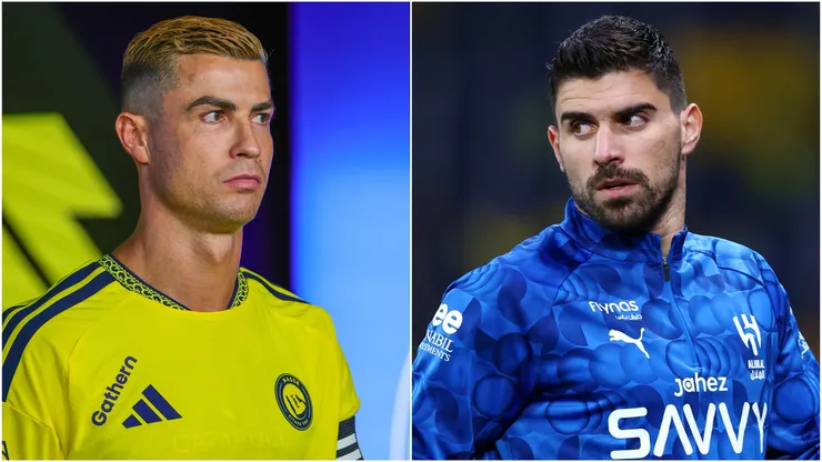 Cristiano Ronaldo of Al Nassr and Ruben Neves of Al Hilal.
