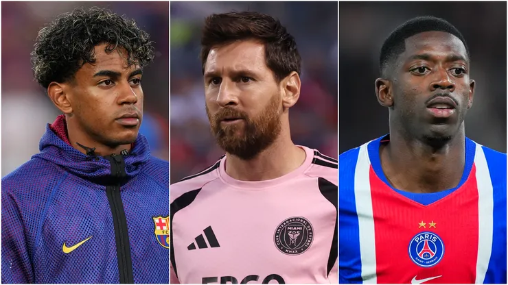 Lamine Yamal, Lionel Messi and Ousmane Dembele.