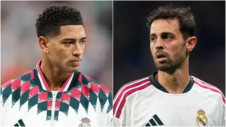 Jude Bellingham and Bernardo Silva of Real Madrid.
