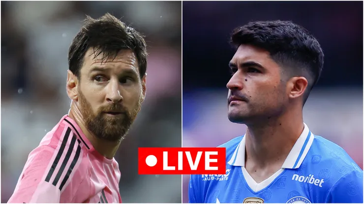 Lionel Messi (Inter Miami, left) and Nicolas Ibanez (Cruz Azul, right)