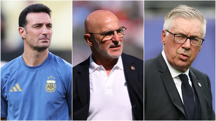 Lionel Scaloni, Luis De la Fuente, and Carlo Ancelotti.