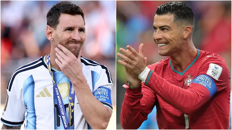 Lionel Messi (left) and Cristiano Ronaldo (right)