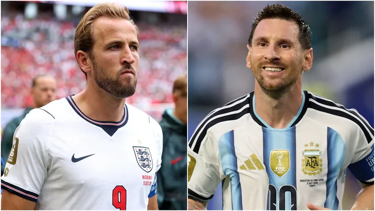Harry Kane of England and Lionel Messi of Argentina.
