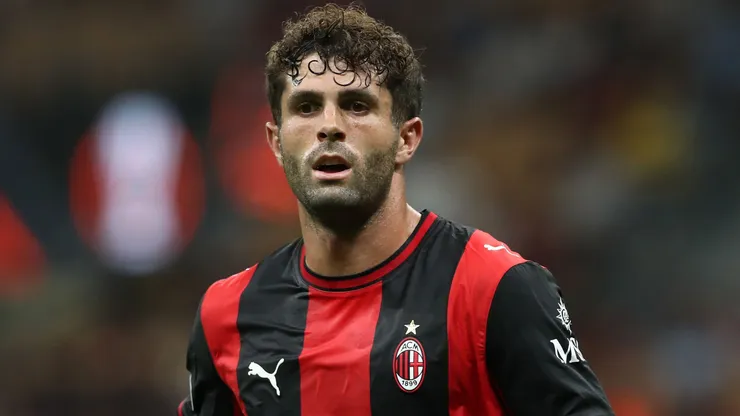 Christian Pulisic of AC Milan looks on