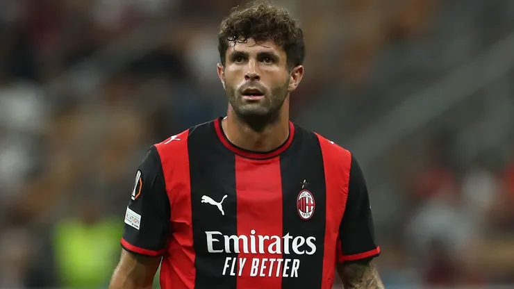 Christian Pulisic of AC Milan looks on