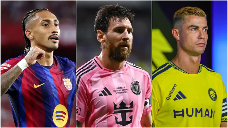 Raphinha, Lionel Messi and Cristiano Ronaldo.