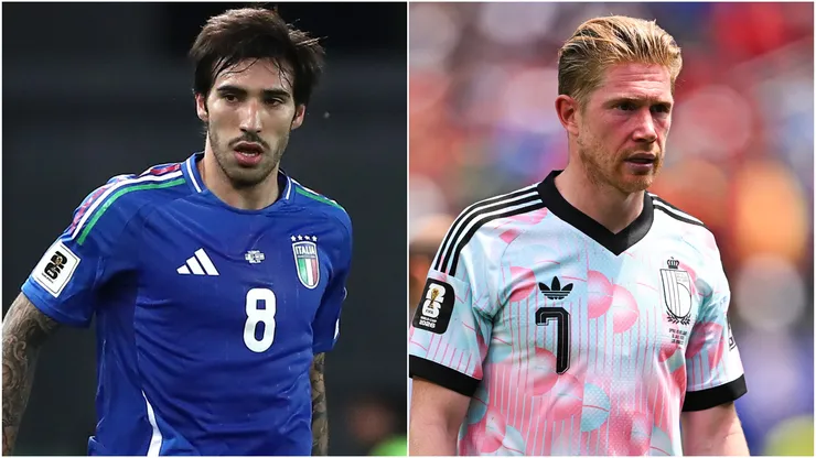 Sandro Tonali and Kevin De Bruyne.