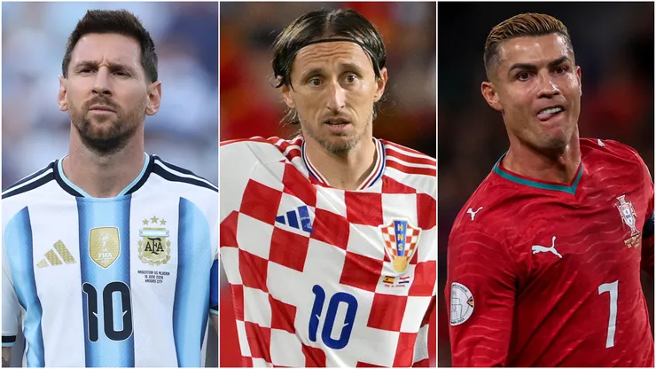 Lionel Messi, Luka Modric and Cristiano Ronaldo.