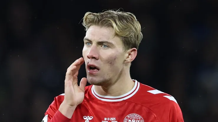 Rasmus Hojlund of Denmark