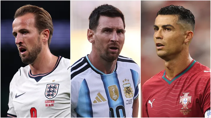 Harry Kane, Lionel Messi and Cristiano Ronaldo.
