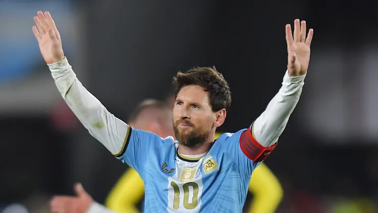 Lionel Messi of Argentina celebrates