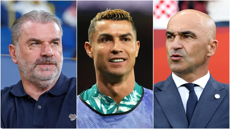 Ange Postecoglou, Cristiano Ronaldo and Roberto Martinez.