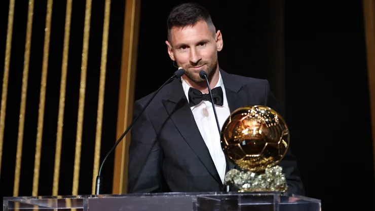 Lionel Messi attends the 67th Ballon D'Or Ceremony.