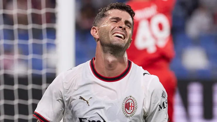 Christian Pulisic of AC Milan reacts