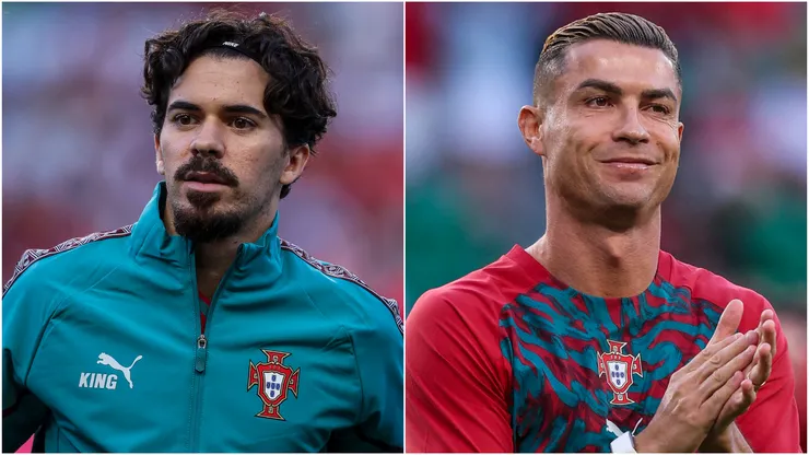 Vitinha and Cristiano Ronaldo of Portugal.