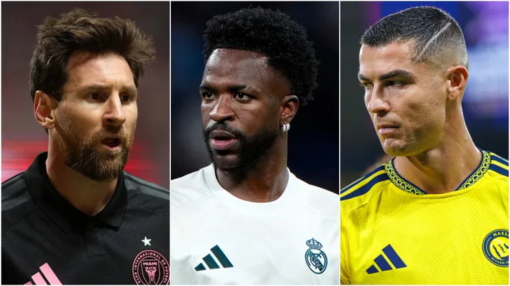 Lionel Messi, Vinicius Jr and Cristiano Ronaldo.