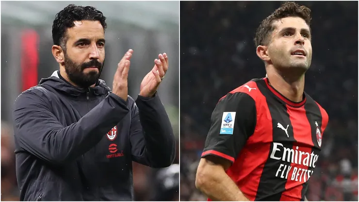 Ruben Amorim (left) and Christian Pulisic (right)