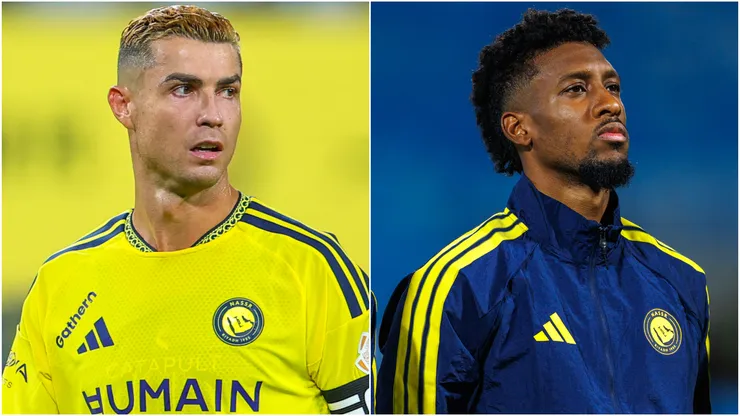 Cristiano Ronaldo and Kingsley Coman of Al Nassr.