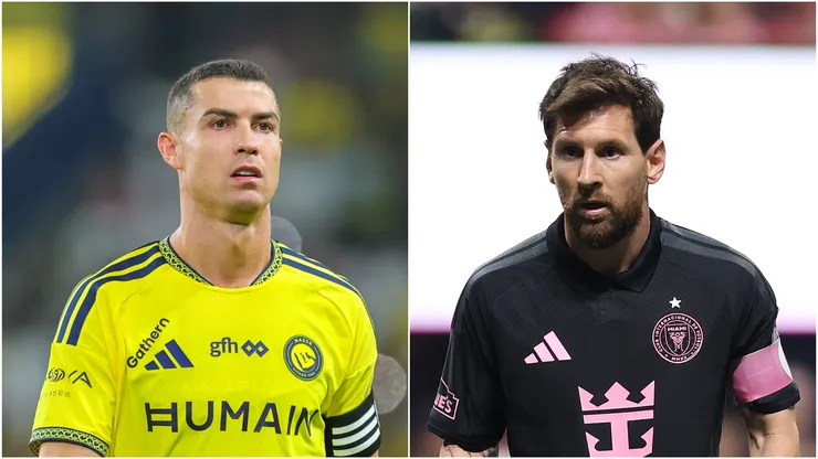 Cristiano Ronaldo of Al Nassr and Lionel Messi of Inter Miami