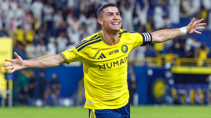 Cristiano Ronaldo of Al Nassr celebrates after scoring